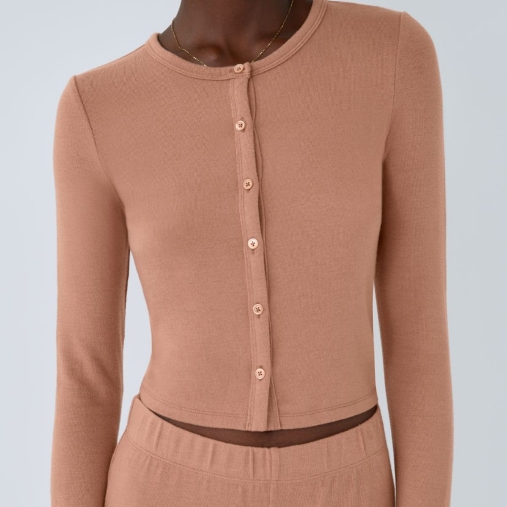 Wilfred Light Pink Button-Down Cardigan